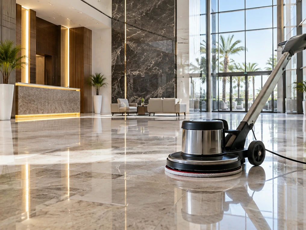 Floor Deep Cleaning by Machine
